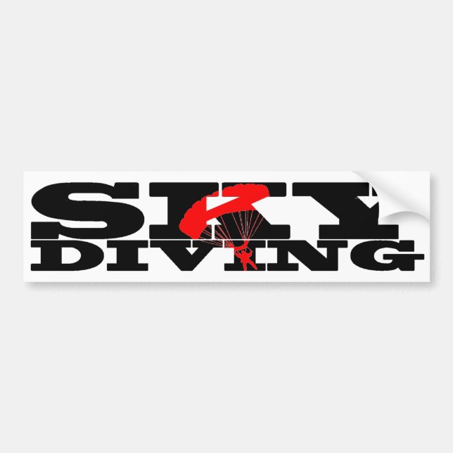 Skydiving Bumper Sticker (Front)