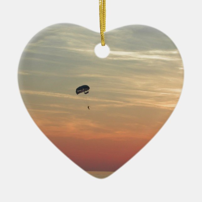 Skydiving Ceramic Ornament (Front)
