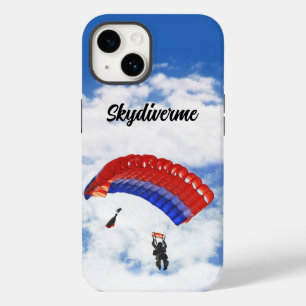 Skydiving colorful Parachute and diver Personalize Case-Mate iPhone 14 Case