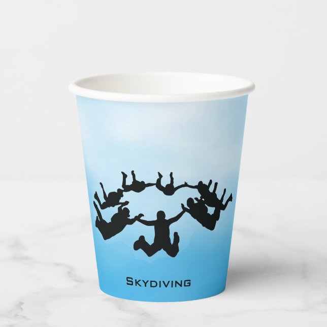 Skydiving Design Paper Cup (Front)