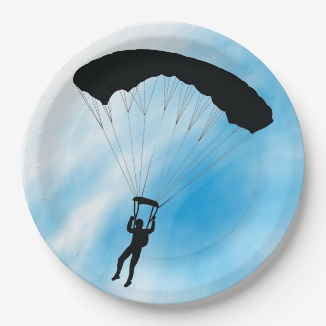 Skydiving Design Paper Party Plate
