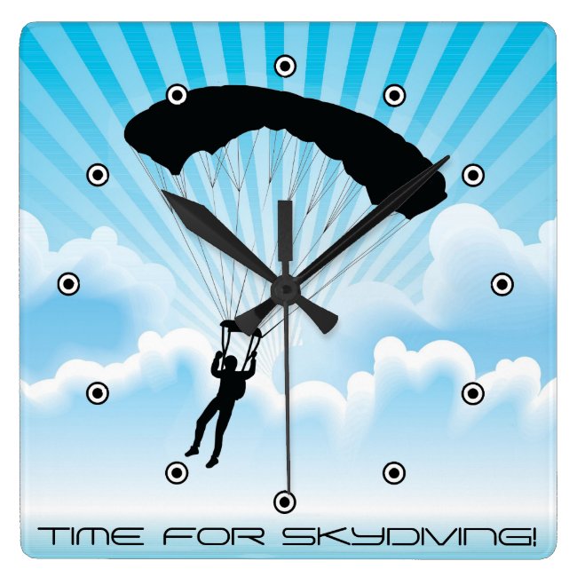Skydiving Design Wall Clock