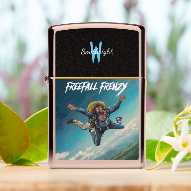 Skydiving Duos Freefall Frenzy Zippo Lighter (On Table)