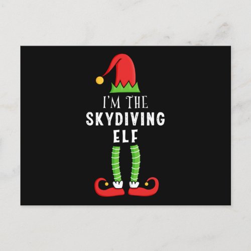 Skydiving Elf Christmas Matching Family Gift Postcard