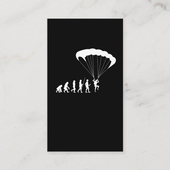 Skydiving Evolution Sport Hobby Paraglider Business Card (Front)