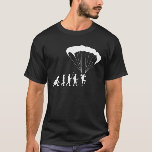 Skydiving Evolution Sport Hobby Paraglider T_Shirt