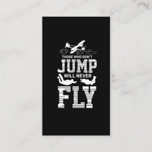 Skydiving Extrem Sport Parachuting Aeroplane Business Card