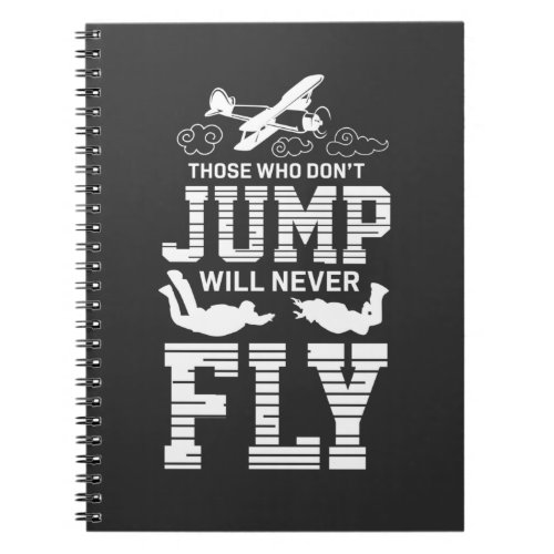 Skydiving Extrem Sport Parachuting Aeroplane Notebook