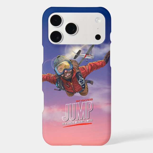  Skydiving-Feel Freedom Above Clouds | (Men) iPhone Case (Back)
