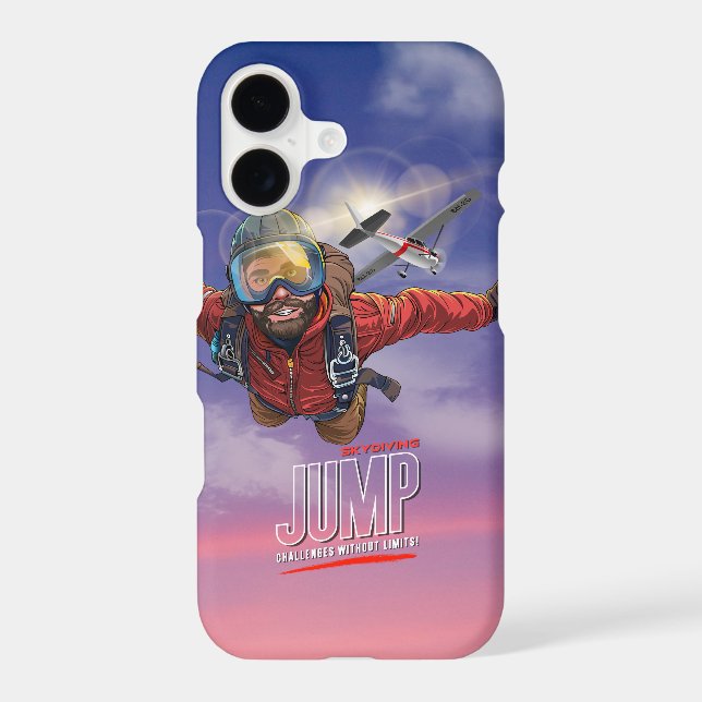  Skydiving-Feel Freedom Above Clouds | (Men) iPhone Case (Back)