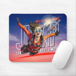 Skydiving-Feel Freedom Above Clouds (Women) Mouse Pad