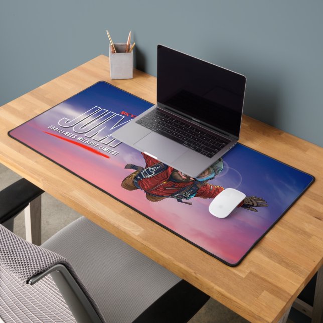  Skydiving-Feel Freedom Above the Clouds | (Men) Desk Mat (Office 2)