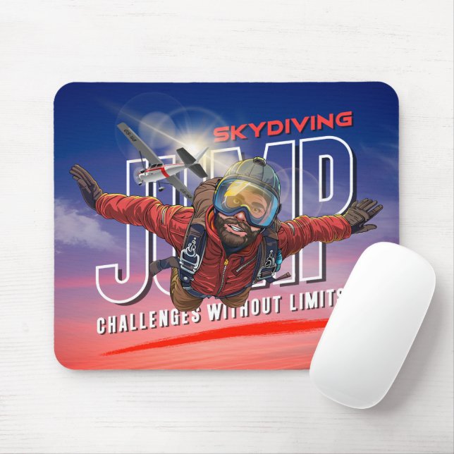  Skydiving-Feel Freedom Above the Clouds | (Men) Mouse Pad (With Mouse)