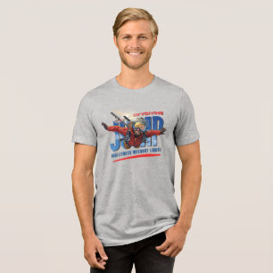 Skydiving-Feel Freedom Above the Clouds   Men's Tri-Blend Shirt