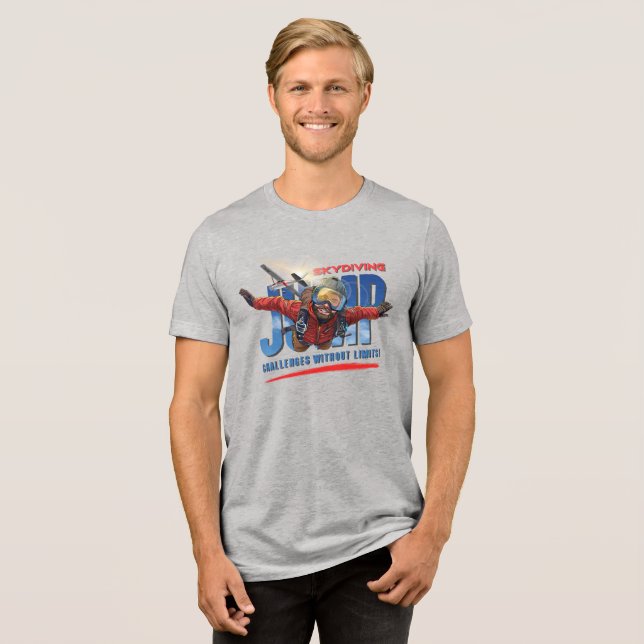 Skydiving-Feel Freedom Above the Clouds | Men's Tri-Blend Shirt (Front Full)