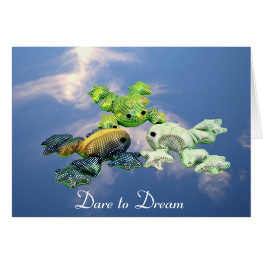 Skydiving Frogs Cards (Front Horizontal)