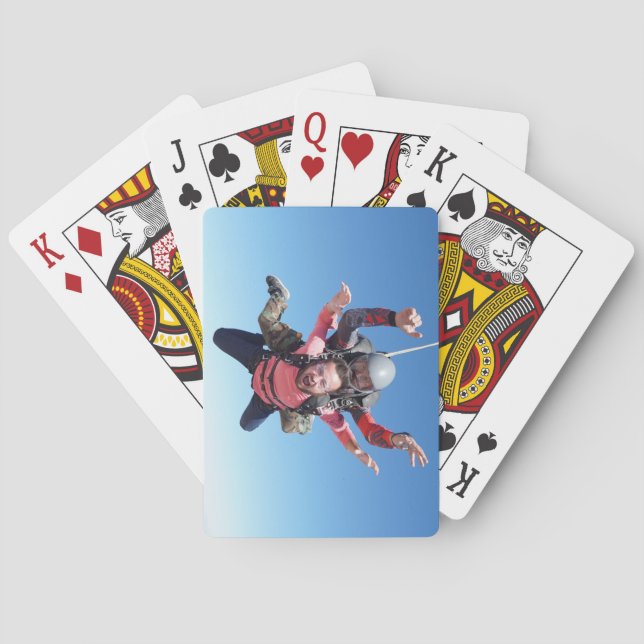 Skydiving Fun Poker Cards (Back)
