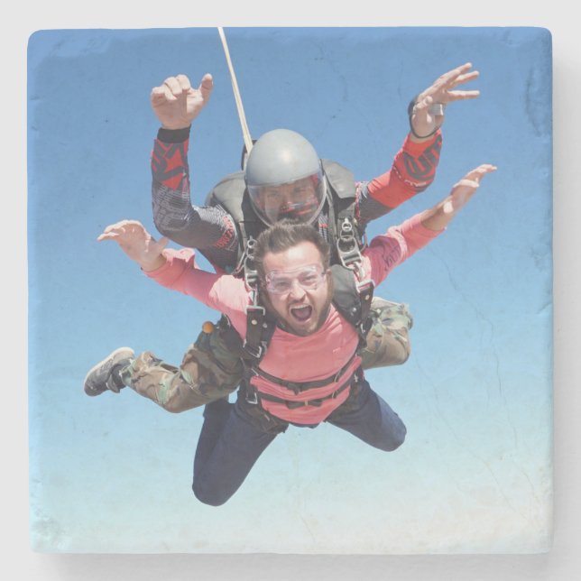 Skydiving Fun Stone Coaster (Front)