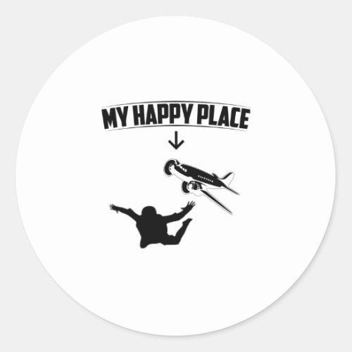 Skydiving Gift Idea  Skydiver Skydive Sport Classic Round Sticker