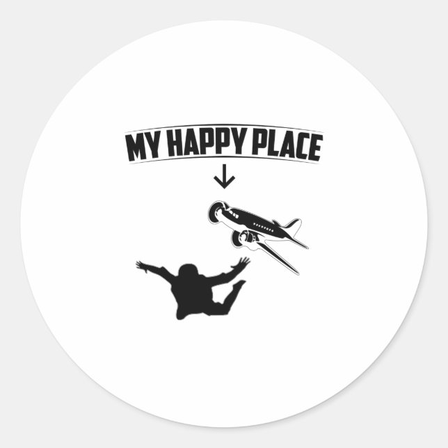 Skydiving Gift Idea | Skydiver Skydive Sport Classic Round Sticker (Front)
