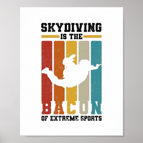 Skydiving Gifts  Skydiver Basejumping Parachute Poster