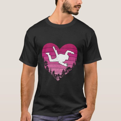 Skydiving Heart Skydiving Day T_Shirt