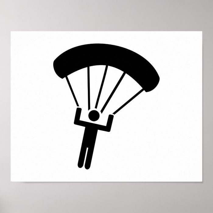 Skydiving icon print