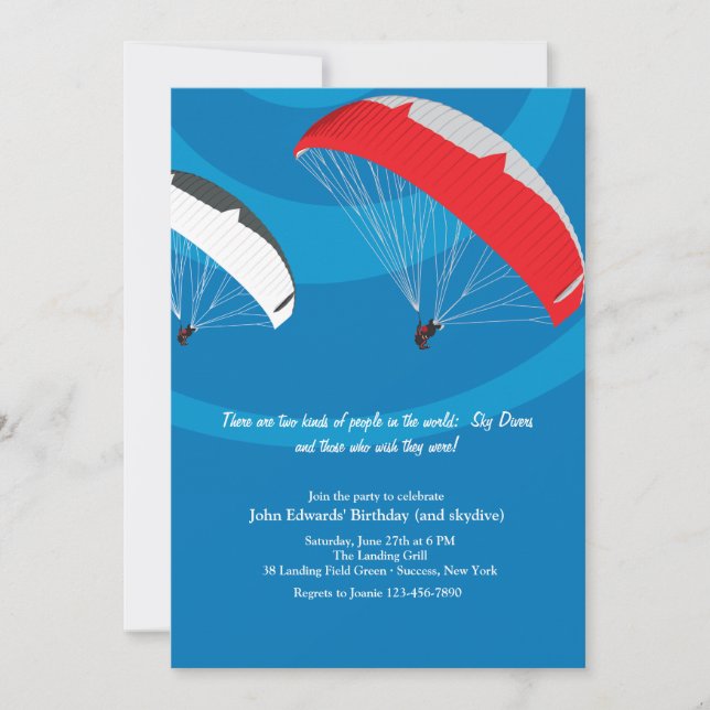 Skydiving Invitation (Front)