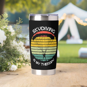 Skydiving Is My Therapy Insulated Tumbler