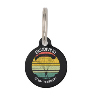Skydiving Is My Therapy Pet ID Tag