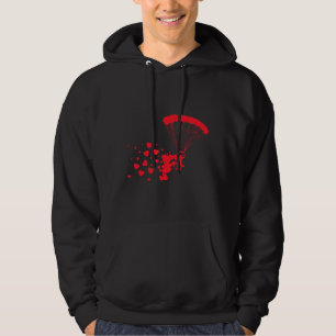 Skydiving Jumper Gift I Heart Silhouette For Coach Hoodie