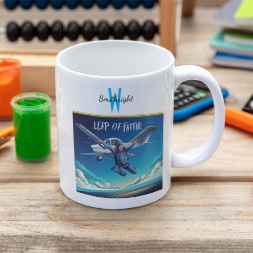 Skydiving Leap of Faith Coffee Mug