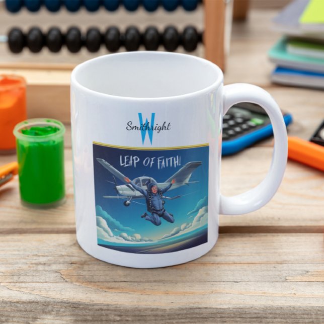 Skydiving Leap of Faith Coffee Mug (Creator Uploaded)
