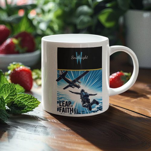 Skydiving Leap of Faith Coffee Mug