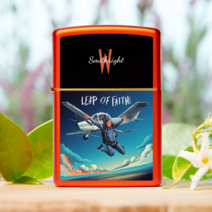 Skydiving Leap of Faith Zippo Lighter