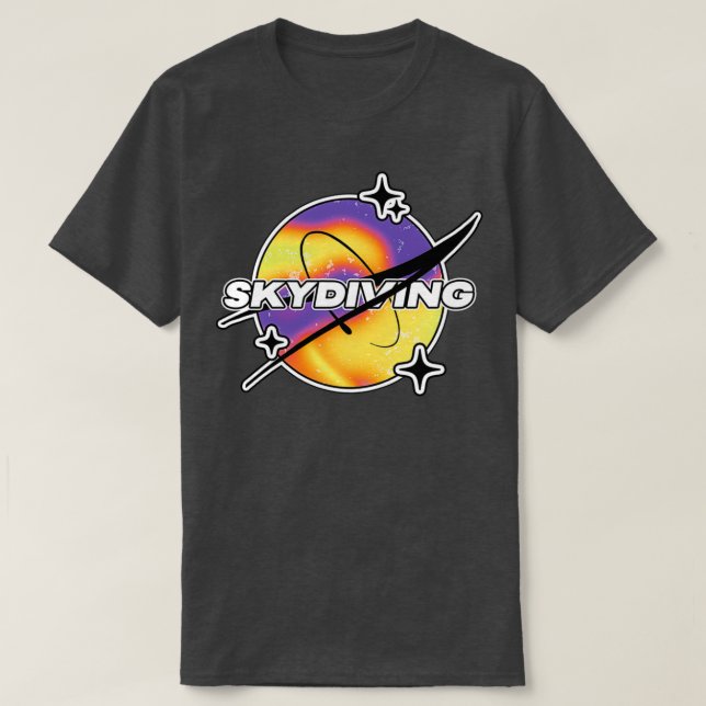 Skydiving Melty Space T-Shirt (Design Front)