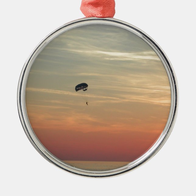 Skydiving Metal Ornament (Front)