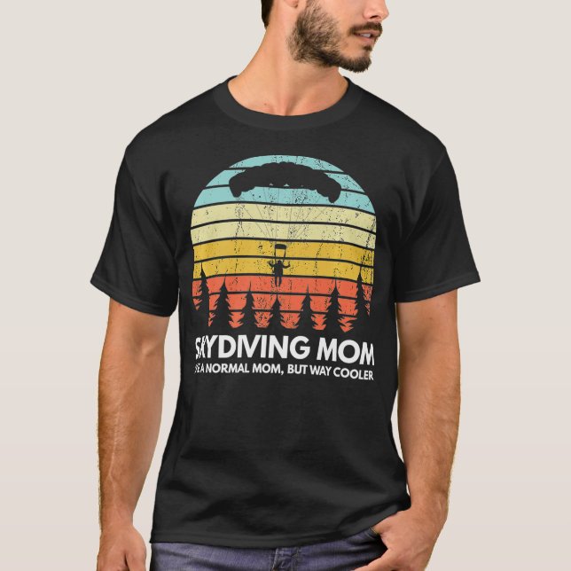 Skydiving Mom Skydiving Mother Matching Couple Sky T-Shirt (Front)