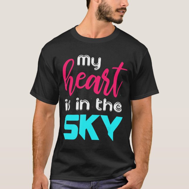Skydiving-My Heart Is In The Sky T-Shirt (Front)