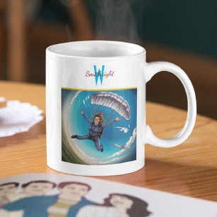 Skydiving Over The Clouds Coffee Mug