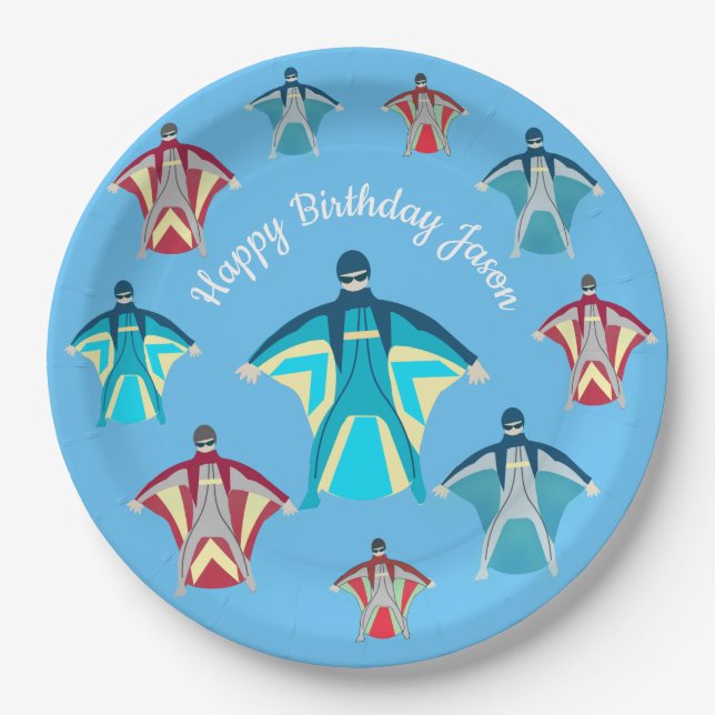 Skydiving Paper Plates (Front)