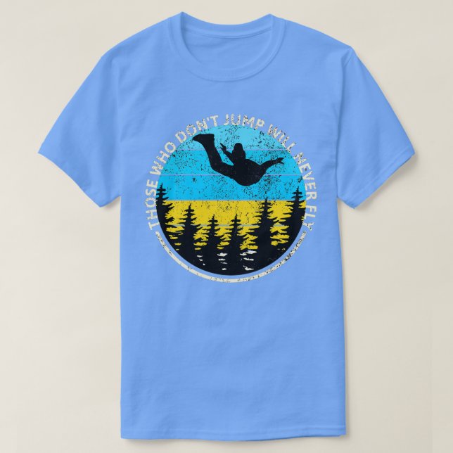 SkyDiving Parachute Jump T-Shirt (Design Front)