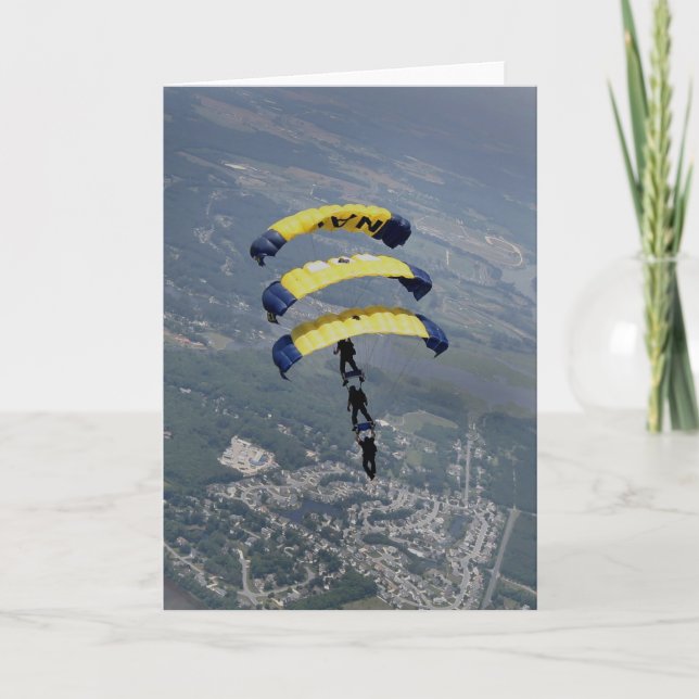 Skydiving Parachutes Card (Front)