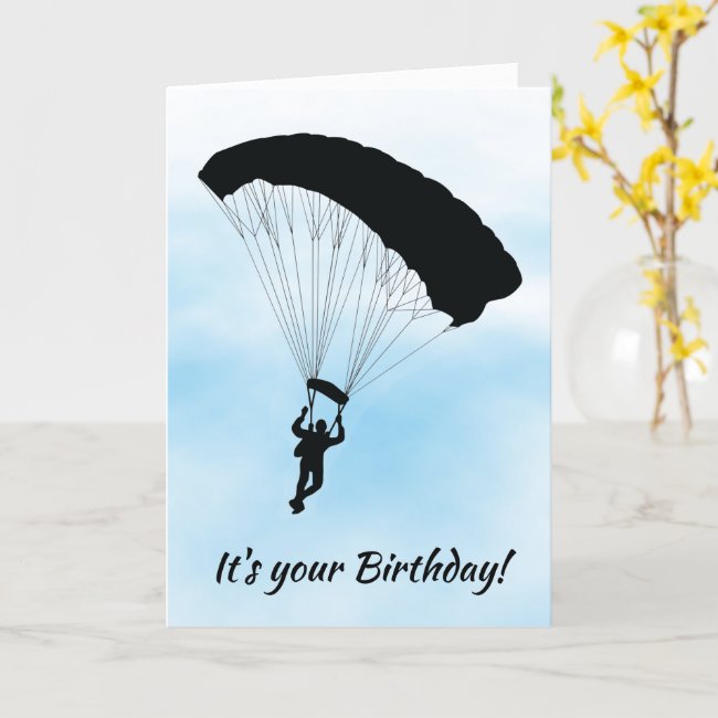 Skydiving Parachuting Design Birthday Card