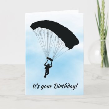 Skydiving Parachuting Design Birthday Card by SjasisSportsSpace at Zazzle
