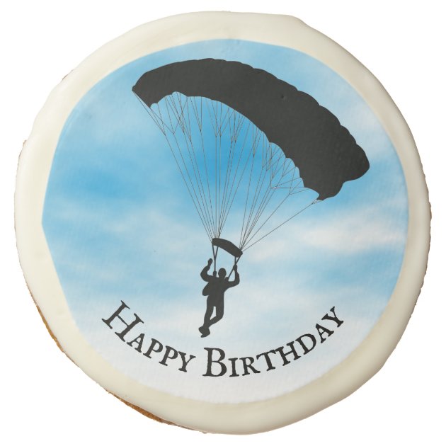 Amazon.com: Skydiver Happy Birthday Cake Topper Skydiving Lovers Birthday  Cake Decoration Parachuter Birthday Party Decors Black Glitter : Grocery &  Gourmet Food