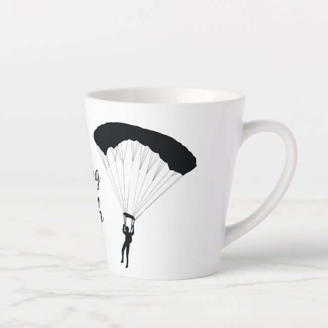 Skydiving Parachuting Design Latte Cup