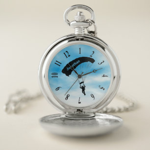 Skydiving Parachuting Design Pocket Watch