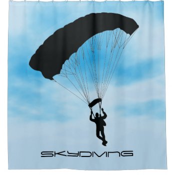 Skydiving Parachuting Design Shower Curtain by SjasisSportsSpace at Zazzle