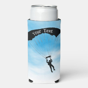 Skydiving Parachuting Seltzer Can Cooler